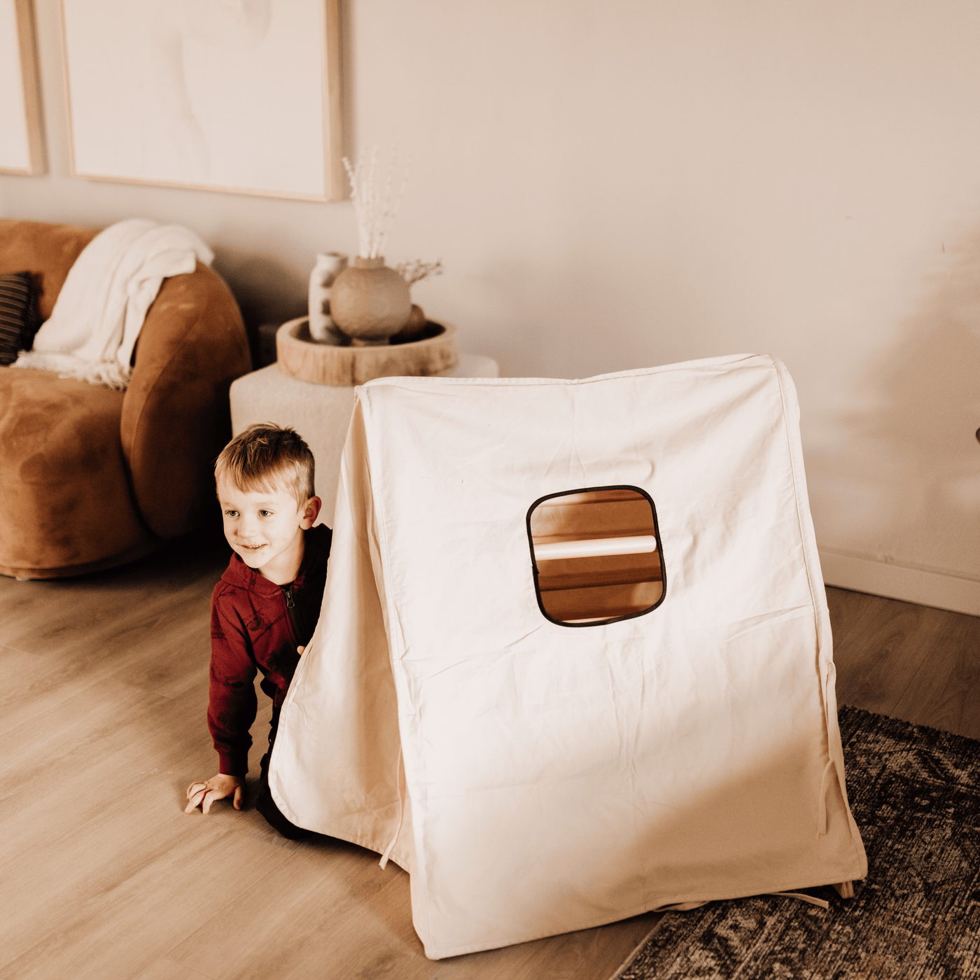 Cozy Cotton Tent Cover for Olive & Hazel Pikler Triangle – Kids Indoor Fort & Play Tent