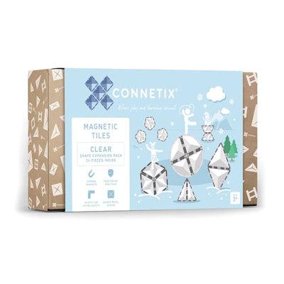 Connetix Tiles 24 Piece Clear Shape Expansion Pack