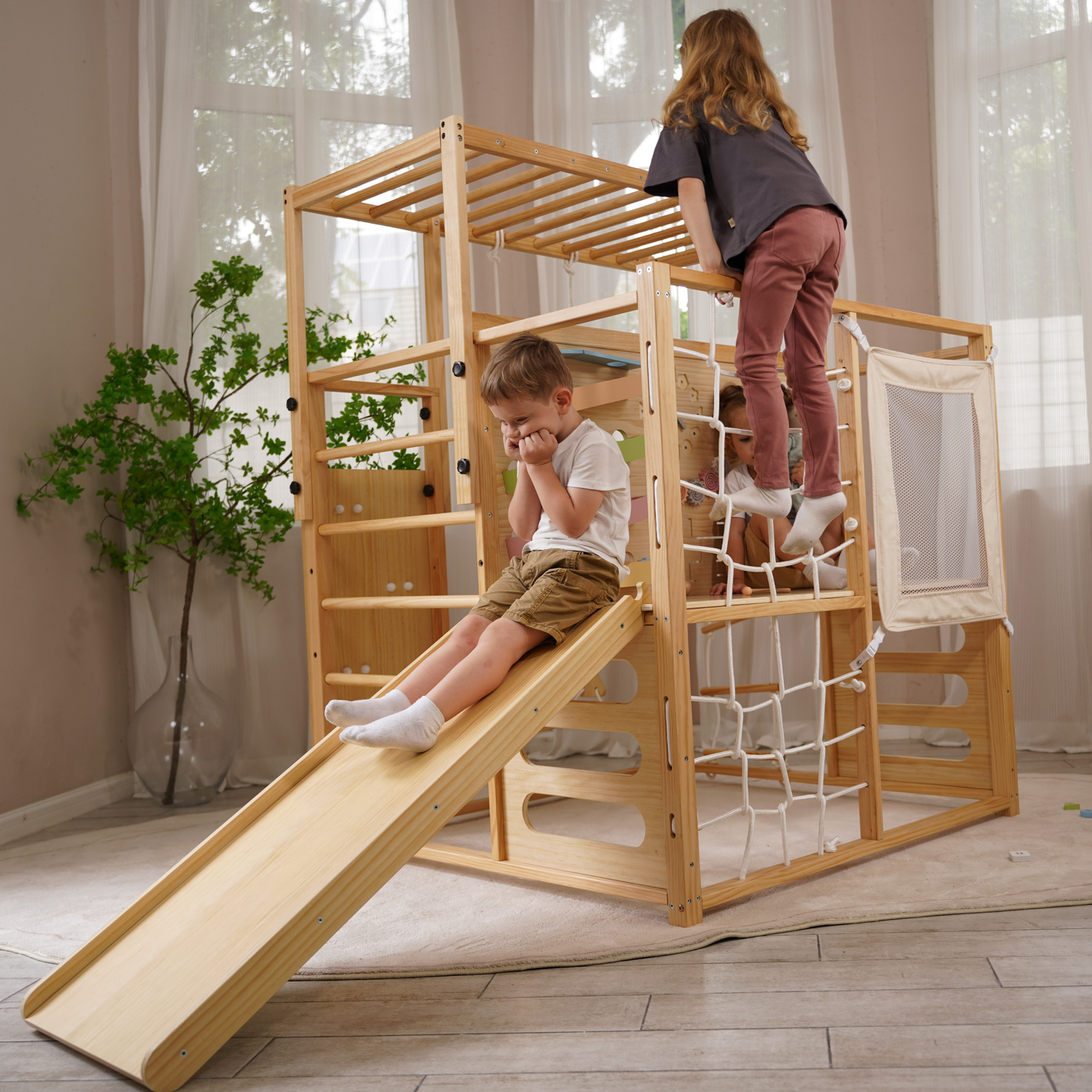 Alpine Adventure Indoor Play Gym – Climber, Slide & Kids Activity Set