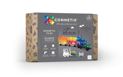 Connetix Tiles 50 Piece Rainbow Transport Pack