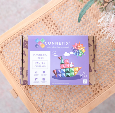 Connetix Tiles 64 Piece Pastel Starter Pack