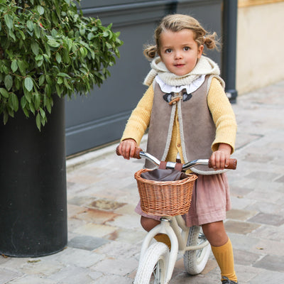 Bicycle BALANCE BIKE Ivory White + Helmet