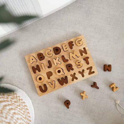 QToys Natural capital letter puzzle