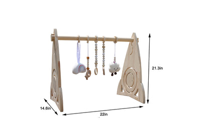 Rocket Wooden Baby Gym – Modern Montessori-Inspired Infant Play Arch