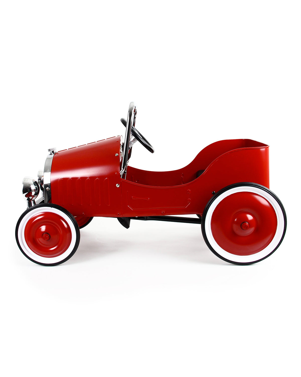 Ride-On Classic Pedal Car - Red & White Wheels