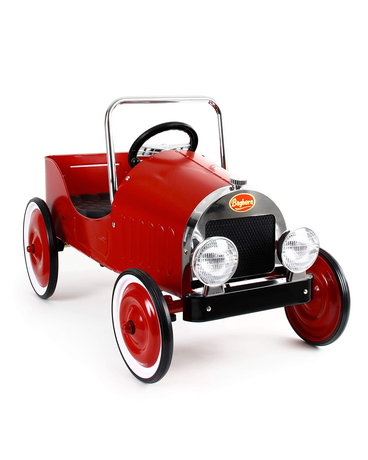 Ride-On Classic Pedal Car - Red & White Wheels