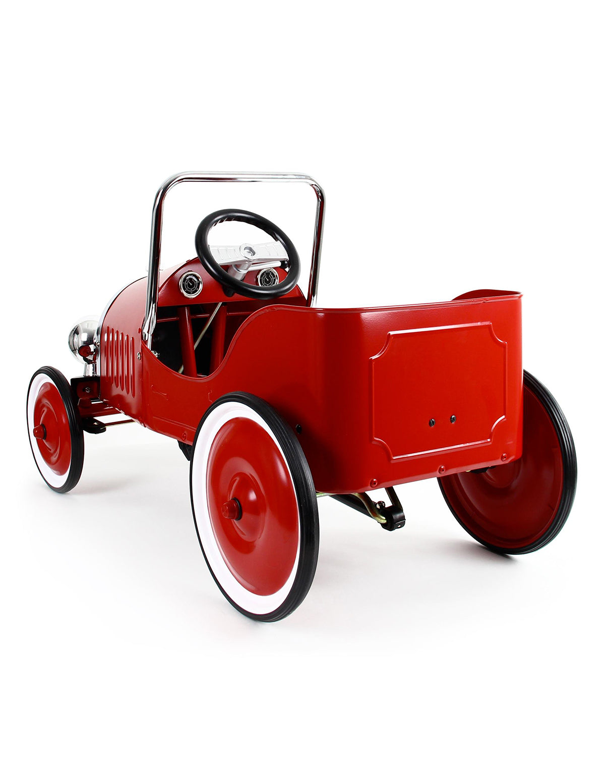 Ride-On Classic Pedal Car - Red & White Wheels