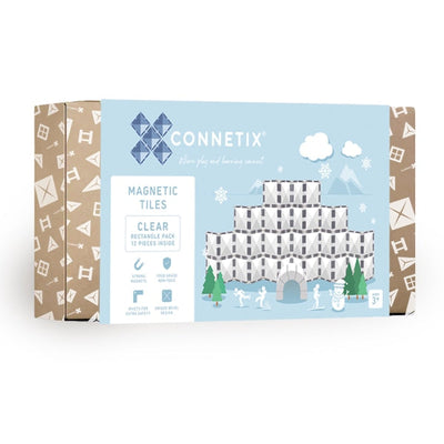 Connetix Tiles 12 Piece Clear Rectangle Pack