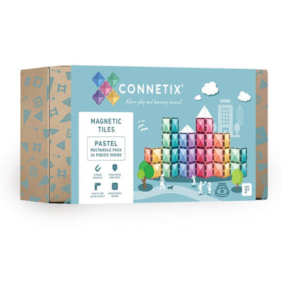 Connetix Tiles 24 Piece Pastel Rectangle Pack