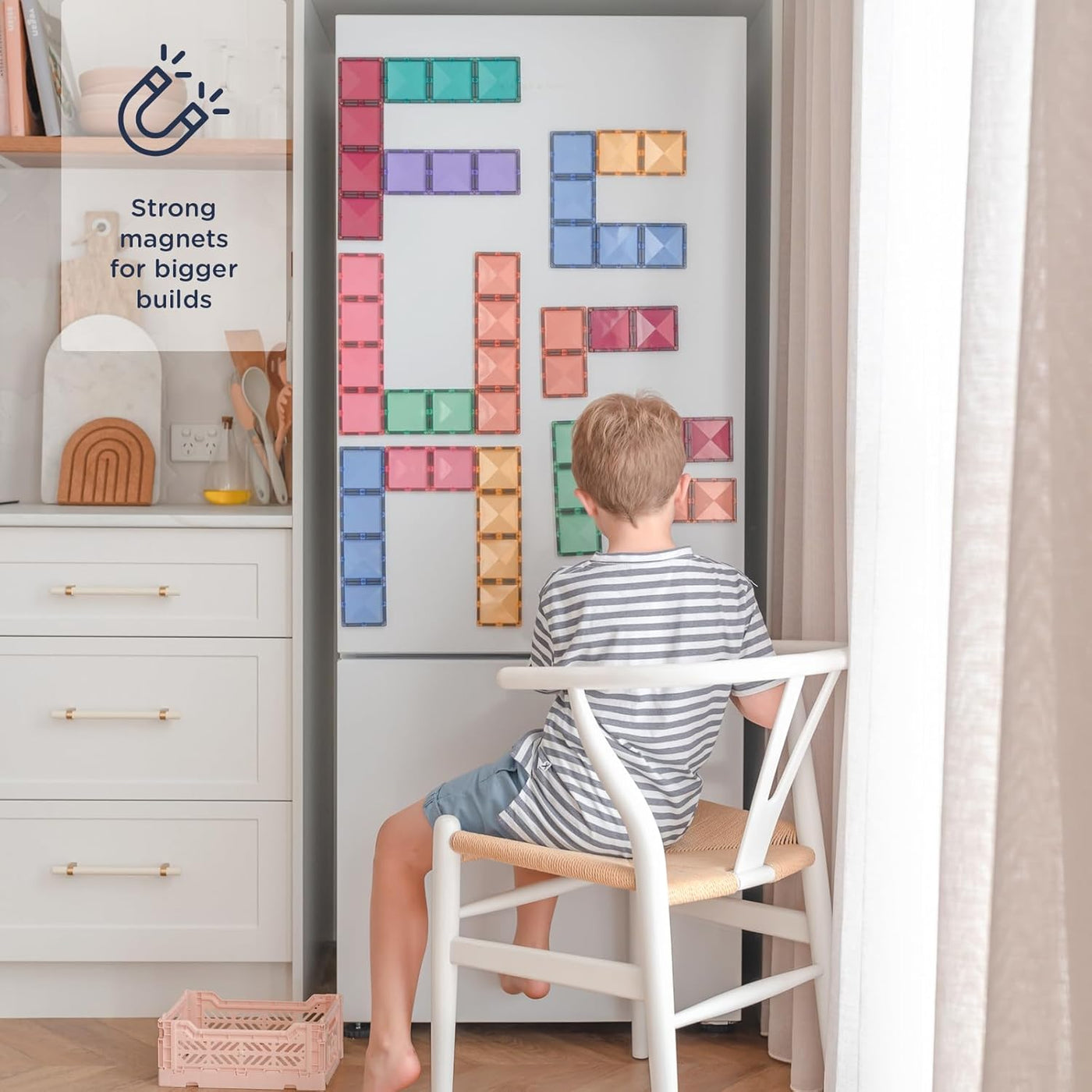 Connetix Tiles 24 Piece Pastel Rectangle Pack