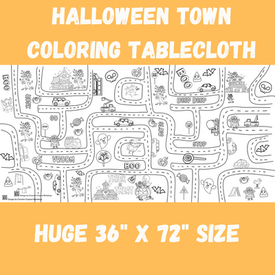 Halloween Coloring Tablecloth