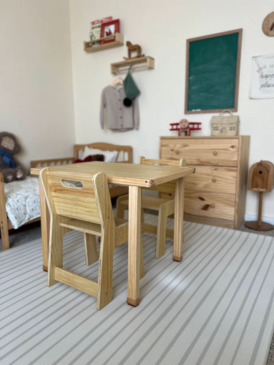Cordia Wooden Kids Activity Table & Chair Set – Montessori-Inspired Desk for Play & Learning