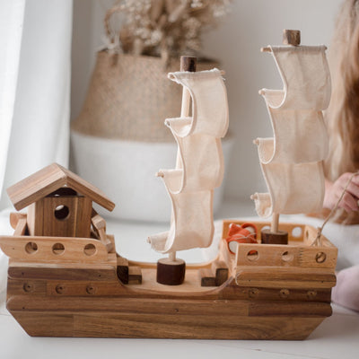 Q Toys Wooden Pirate Ship