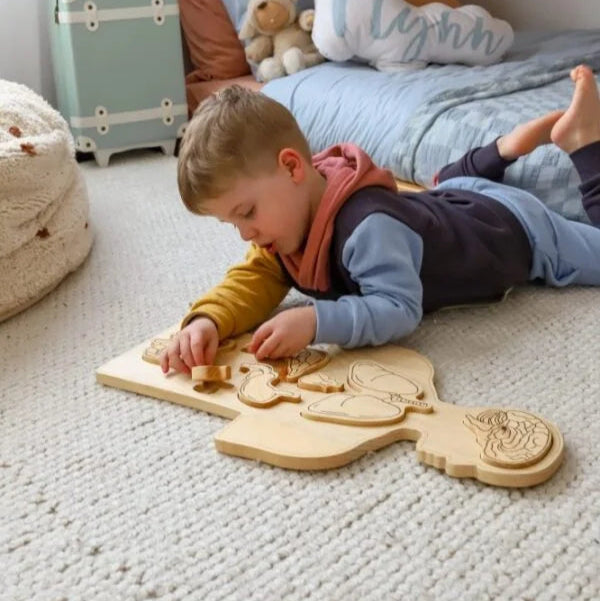 QToys Wooden Anatomy Puzzle