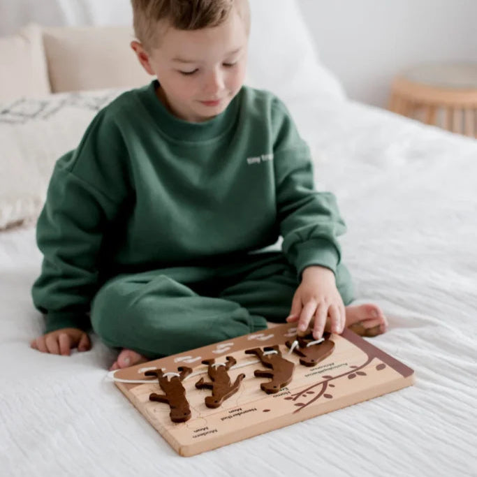 QToys Human Evolution Puzzle & Lacing Set