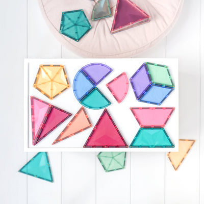 Connetix Tiles 48 Piece Pastel Shape Expansion Pack